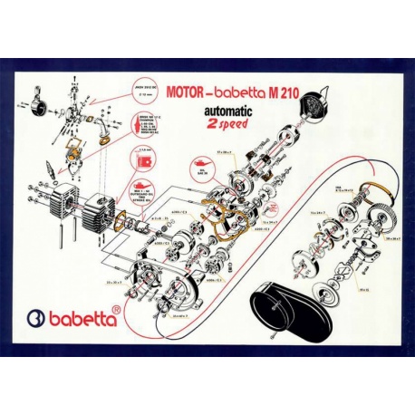 Plakát - motor BABETTA 210